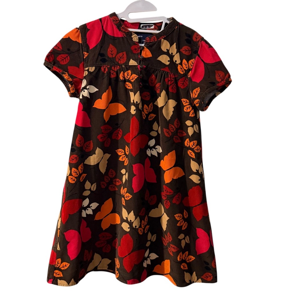 GAP Kids Dress with Red and Orange Floral Pattern
